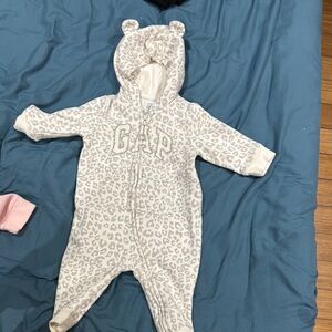 GAP Gray Leopard Print Kids One Piece